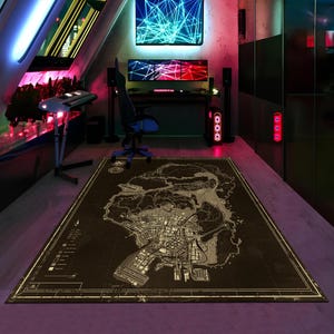 Map Rug, Game Map, Popular Game Map,San Andreas Map,Gamer Rug, Popular Rug, Fantastic Rug,Game Room Decor,Area Rug