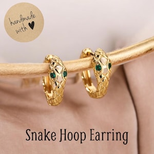 Snake Helix Earring | Stainless Steel Cartilage Hoop | Snake Cartilage Ring | Gold Helix Piercing Earring | Snake Hoop Cartilage Earrings
