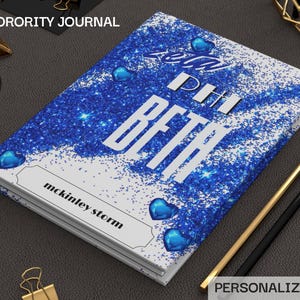 Personalized Zeta Phi Beta hardcover journal, Sorority gift, Gift for sister, Notebook journal, Sorority desk accessories, Zeta journal