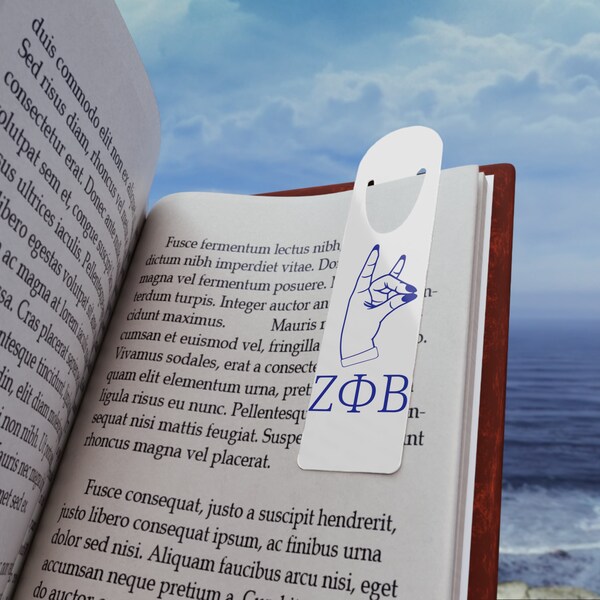 Zeta Phi Beta Bookmark, Blue and White, 1920, Reading, Sorority Gift for  Sister,  ZPB, Book Reader, Book  Accessories