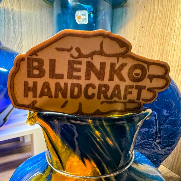 Blenko Handcraft Small Wooden Sign