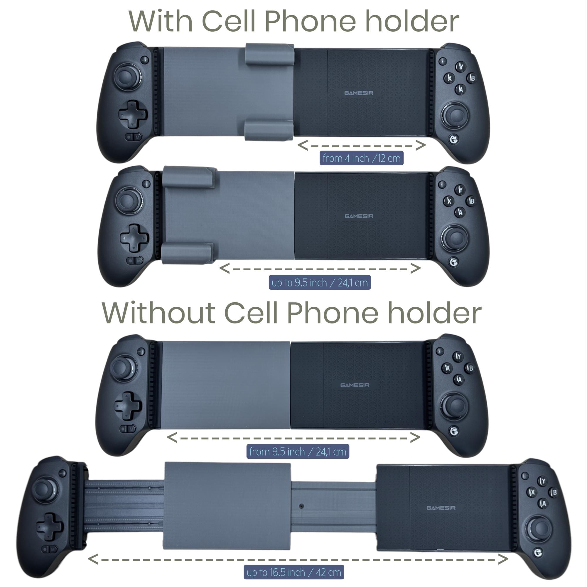 延長改造版Gamesir g8 plusコントローラー GameSir 高耐久モバイルゲーミングコントローラー GameSir-G8