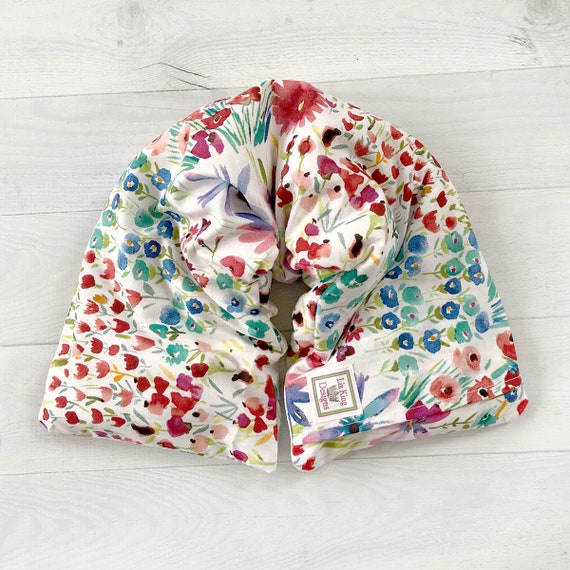 Long Heating Pad, Microwavable, Neck Wrap, Hot Cold Therapy, neck warmer, Removable cover, Aromatherapy, Gift, Hot Pack, Spring flowers,