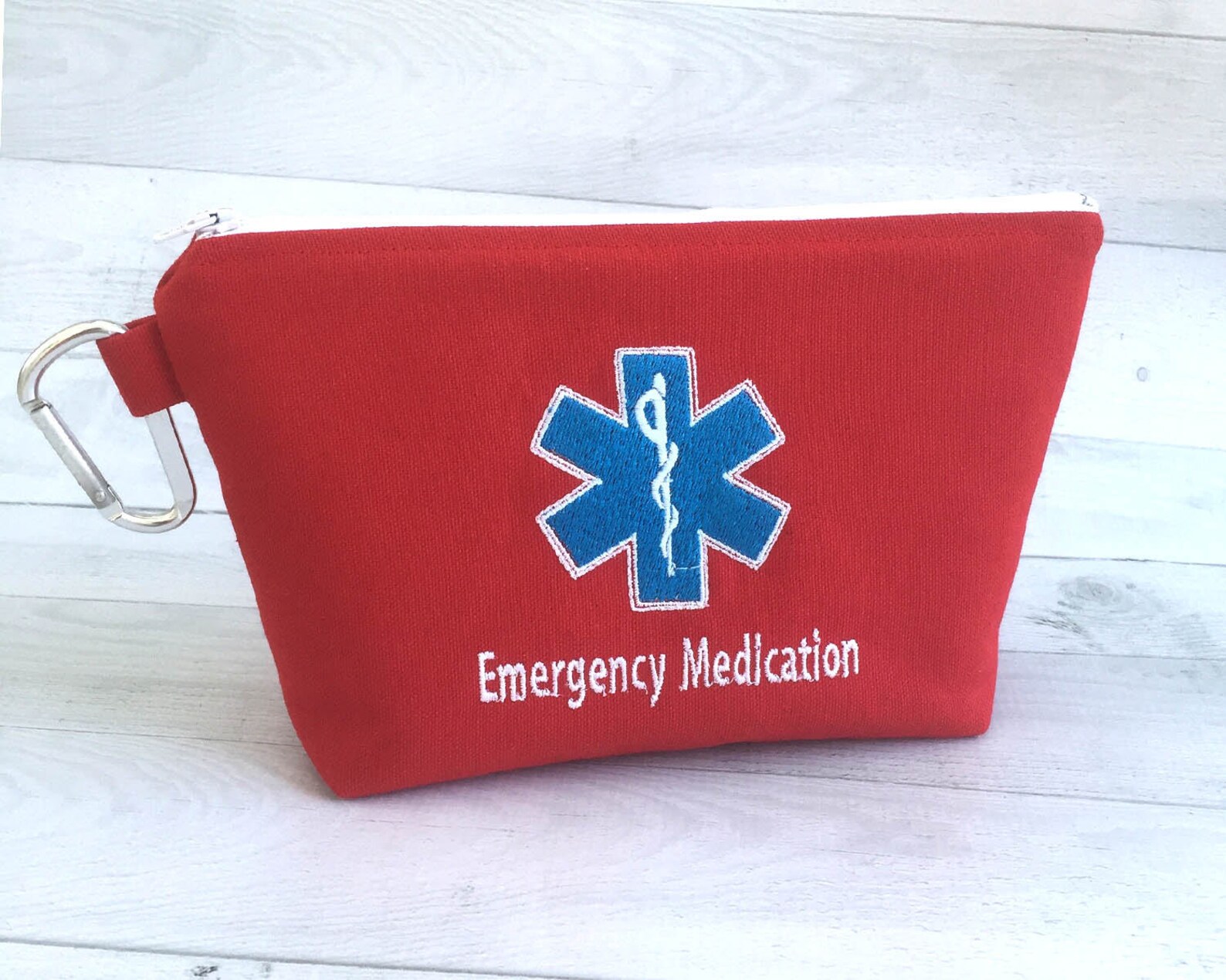 Large Medical Alert Pouch Epipen Inhaler Case Emergency Bag Etsy
