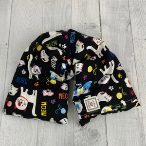 Lång värmedyna, Mikrovågsugn, Halsvärmare, Varm och kall terapi, halsvärmare, Avtagbart överdrag, Aromaterapi, Gåva, Värmepåse, Katter mjauar