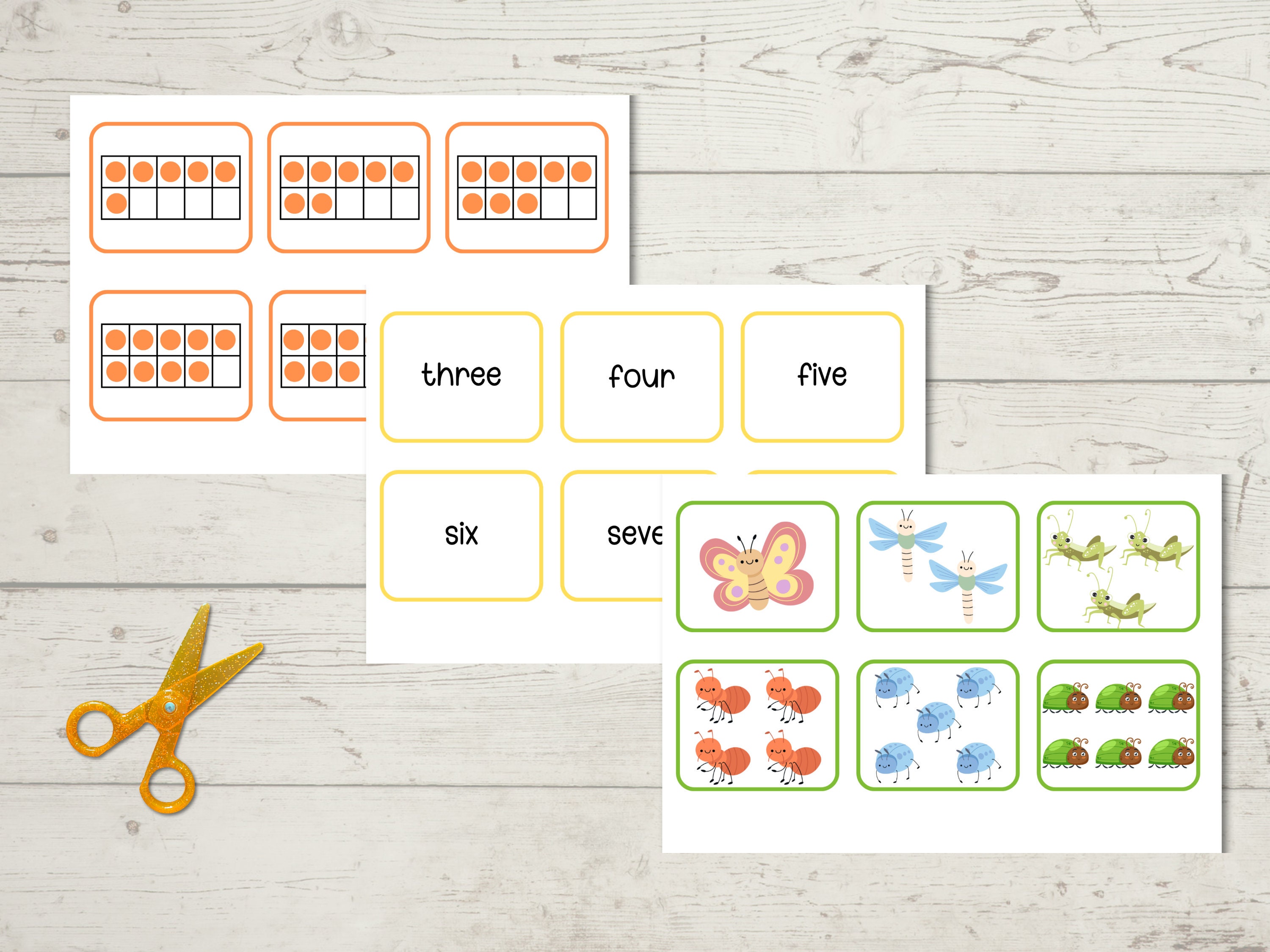 Number Mats, Number Printable, Preschool Math, Counting Activity ...