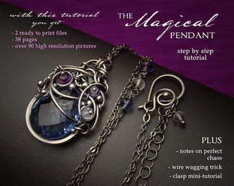 The Magical Pendant Tutorial by Iza Malczyk - layered wire wrapping project - instant download