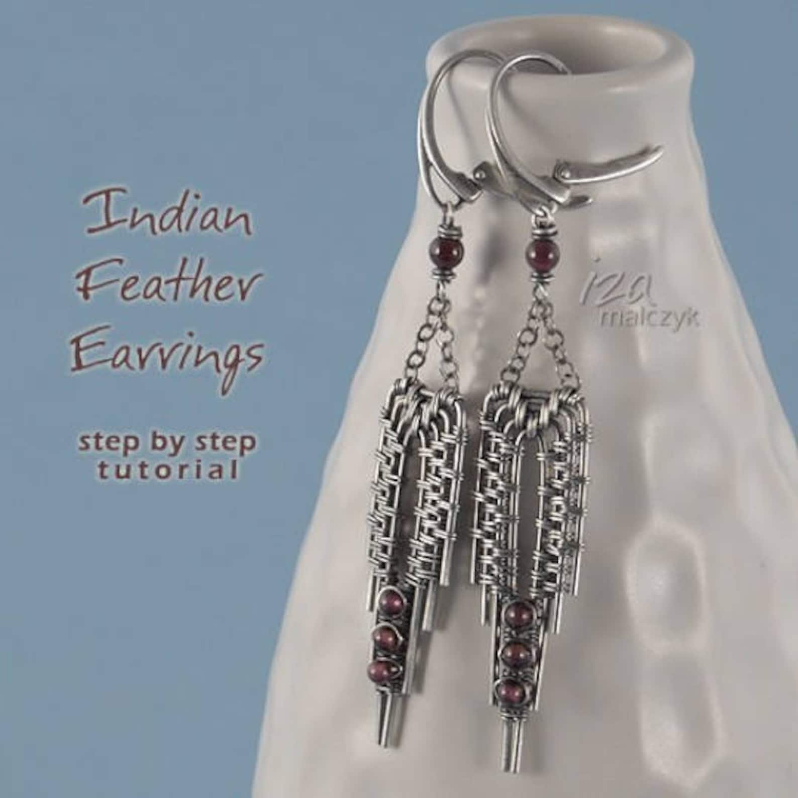 Indian Feather Earrings Step by Step Wirewrapping Tutorial Etsy
