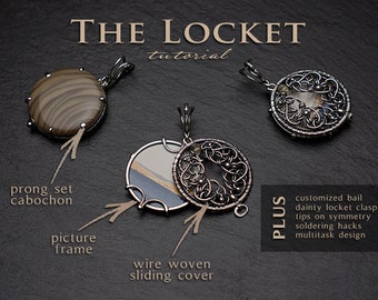 The Locket Pendant Tutorial - a lesson in wire wrapping and soldering silver