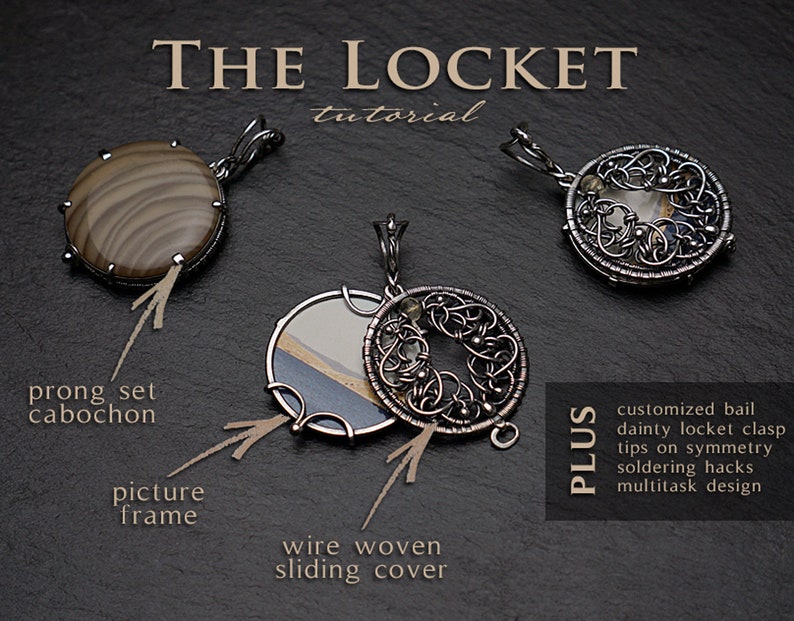 The Locket Pendant Tutorial a lesson in wire wrapping and soldering silver image 1