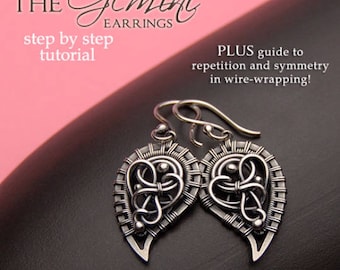 The Gemini Earrings Tutorial by Iza Malczyk - a lesson in wire-wrapping and symmetry - instant download