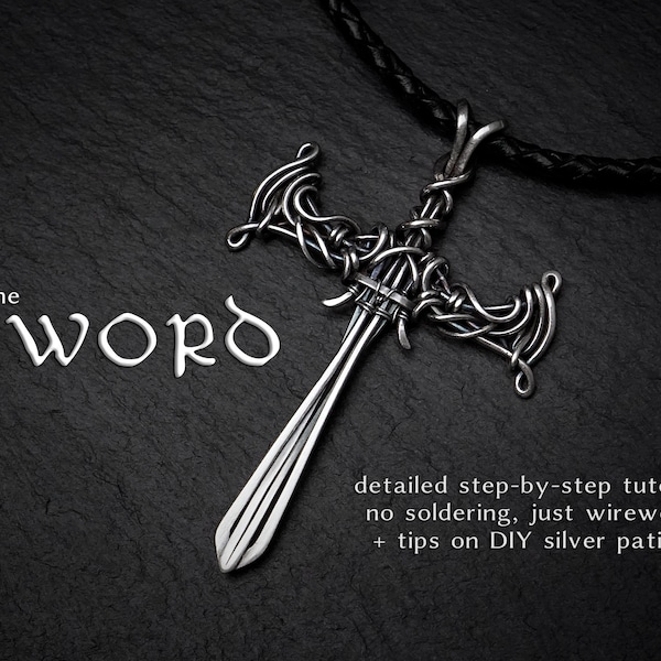 The Sword Pendant Tutorial - a lesson in wire work. No Soldering!