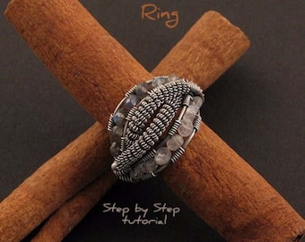 Ethnic Ring - Step by Step wire-wrapping tutorial - instant download