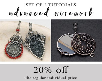 2 tutorials on ADVANCED WIREWORK with SOLDERING - learn new techniques to take your wire jewelry to another level / 20% off