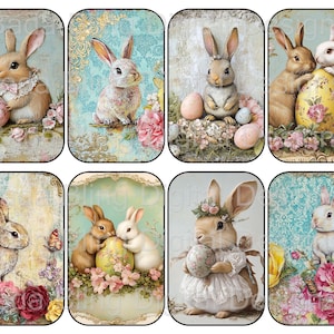Easter Bunny altoid tin inserts,  gift tags,  INSTANT Digital Download at Checkout, printable gift tags, Easter collage sheets