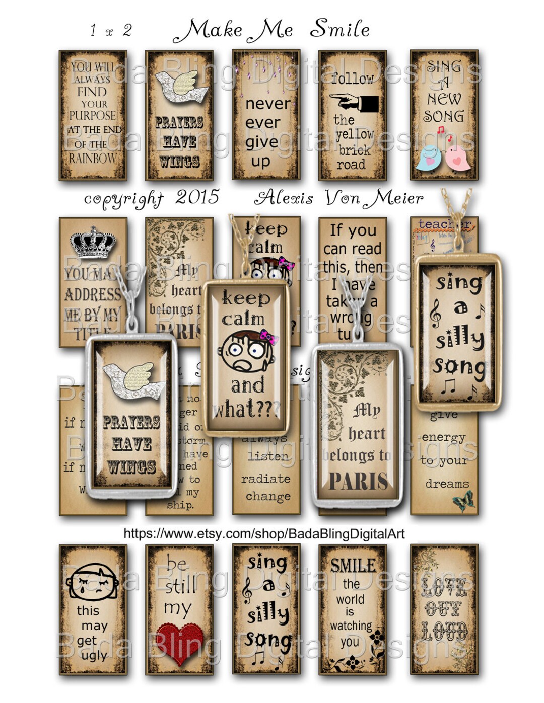1 X 2, Make Me Laugh, INSTANT Digital Download at Checkout, Collage ...