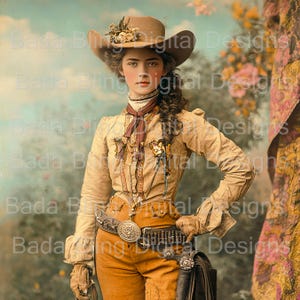 Vintage Cowgirl #1 12 x 12 transferência de imagem grande Download INSTANTÂNEO Imprimir sob demanda usar OK blocos de tecido de arte para impressão cowgirl presentes de Natal