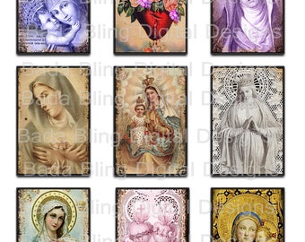 2 x 3, Altered Art Religious Images,  INSTANT DOWNLOAD at Checkout,religious collage sheets, Catholic images,perfect for shrines,alters etc.