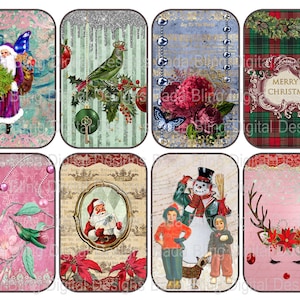 The Shades Of Christmas, printable gift tags, INSTANT Digital Download ater checkout, Christmas collage sheets, Altoid tin inserts,shrines
