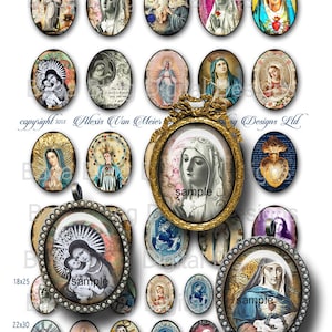 30mm x 40mm,Antique Prayer Cards &  Holy Cards sheet 2, INSTANT DOWNLOAD at Checkout, 22mm x 30mm, 18mm x 25mm incl...religious jewelry