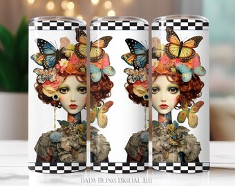 Mother Nature,  20oz tumbler wrap designs, original art, JPEG & PNG files, INSTANT Downloads, artistic tumbler designs, unique tumbler wraps