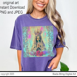 Holy Mother Mary PNG and JPEG Files  INSTANT Download, religious art Catholic images religious art for T-shirts, journal, shrines, cards