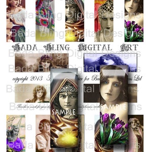 1 x 3,  Gypsies,Mystics,Fortune Tellers,  digital collage sheets  for  1 x 3 inch slides INSTANT  Digital Download at Checkout,boho jewelry