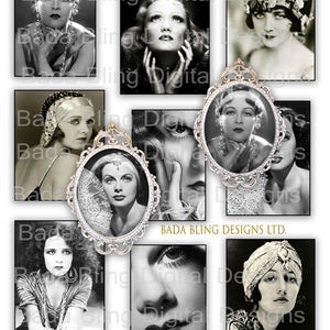 Glamour Gals... Grandes bellezas de Europa, descarga digital instantánea, hojas de collage digital arte alterado, fotos vintage, París, atcs