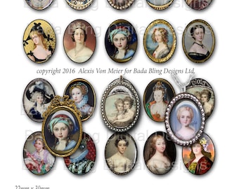 30 mm x 40 mm Todas las damas solteras... de la aristocracia, hojas de collage para cabinas ovaladas, colgantes, descarga INSTANTÁNEA al finalizar la compra