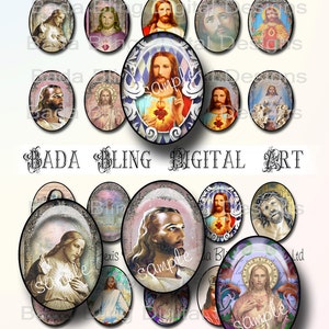 30mm x 40mm oval cabs,  King of Kings and Lord of Lords,   INSTANT DOWNLOAD, religious collage sheets,Jesus,Christ,christian jewelry