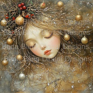 Fada de Natal nº 5 de 6 POD de 12 polegadas para impressão de Natal Use OK Imagens de Natal Downloads instantâneos Arte de Natal ótima para blocos de tecido