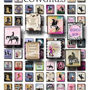 Rodeo Cowgirls, cowgirl beelden voor scrabble tegel hangers, INSTANT digitale Download op Checkout, cowgirl Hangers, vintage cowgirls, rodeo