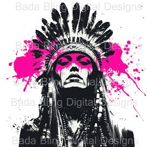 Sé valiente, imagen grande imprimible, arte original de los indios nativos americanos, POD, se permite el uso de arte motivacional de mujeres fuertes, arte tribal, mujeres valientes
