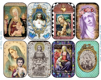 Altered Art Religious Images for Altoid Tin shrines, Altoid tin inserts,  INSTANT Downloads, religious collage sheets, Madonna and Child