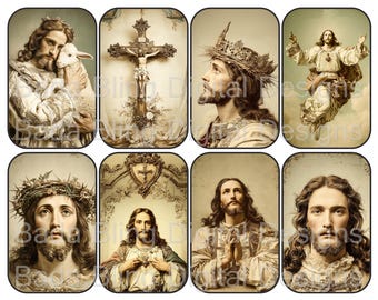 Jesus Christ  King of Kings  Altoid tin inserts  gift tags INSTANT Downloads 2 FILES  religious alters and shrines religious collage sheets