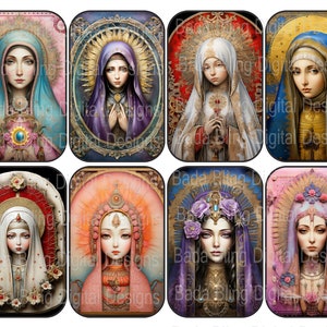 Die Madonna, Altoid-Dose-Beilagen, INSTANT Downloads, Schreine, Geschenkanhänger, katholische Schreine, religiöse Collageblätter, katholische religiöse Kunst