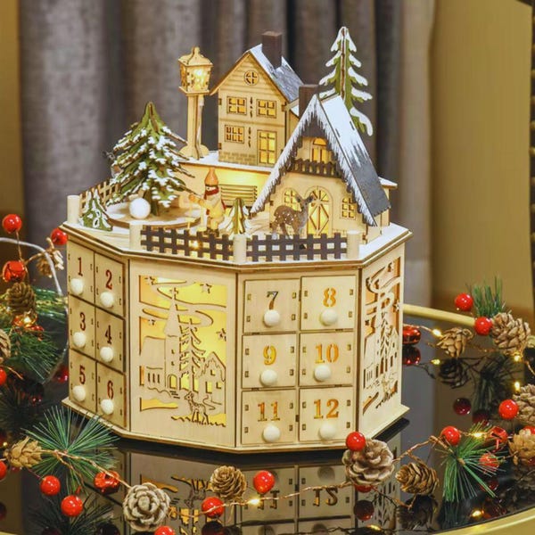 Wooden Advent Calendar Etsy