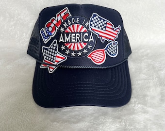 Fourth of July Trucker Hat, Limited Edition Patch Hats, Unique Patch Hats and the Latest Trendy Truckers!