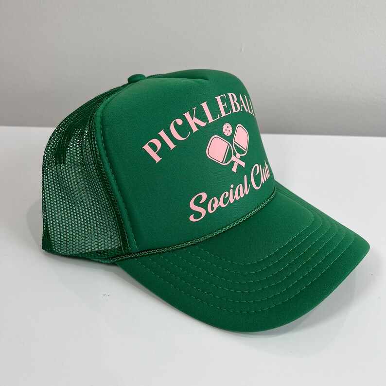 PICKLE BALLER GREEN TRUCKER HAT main image 0