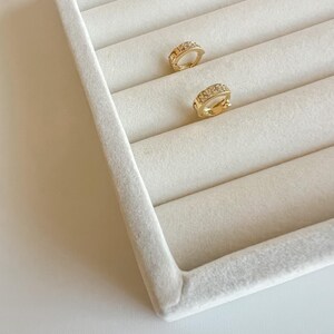 18K Gold Filled Cubic Zirconia Hoop Earrings| Helix earrings| Small hoop earrings| Tiny hoops| Gold hoop earrings| Minimalist earrings