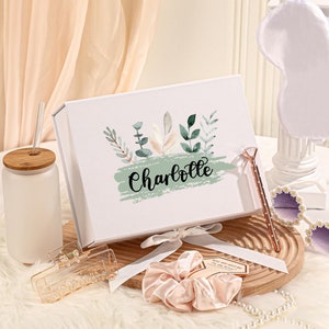 Gepersonaliseerde bruidsmeisje geschenkdoos, aangepaste geschenkdoos, huwelijkscadeau, cadeaus voor meisjes, bruidsfeestgeschenken