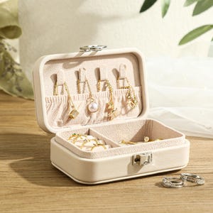 Gepersonaliseerde juwelendoos, reisjuwelendoos, sieradenopslag, cadeaus voor haar, verjaardagscadeau, bruidsmeisjegeschenken