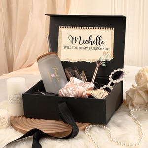Wil jij mijn bruidsmeisje cadeauset zijn, bruidsmeisje geschenkdoos, gepersonaliseerde geschenkdoos, jubileumgeschenken, lege geschenkdoos