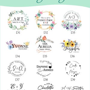 Personalized wedding stickers, foiled wedding stickers, bottle label stickers, bridal shower gift, envelope stickers