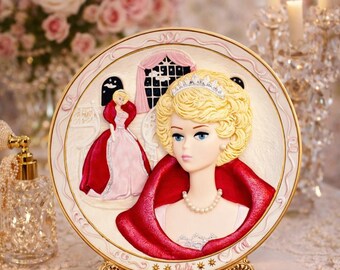 Kolekcjonerski talerz 3D Barbie Sophisticated Lady firmy Mattel z The Bradford Exchange