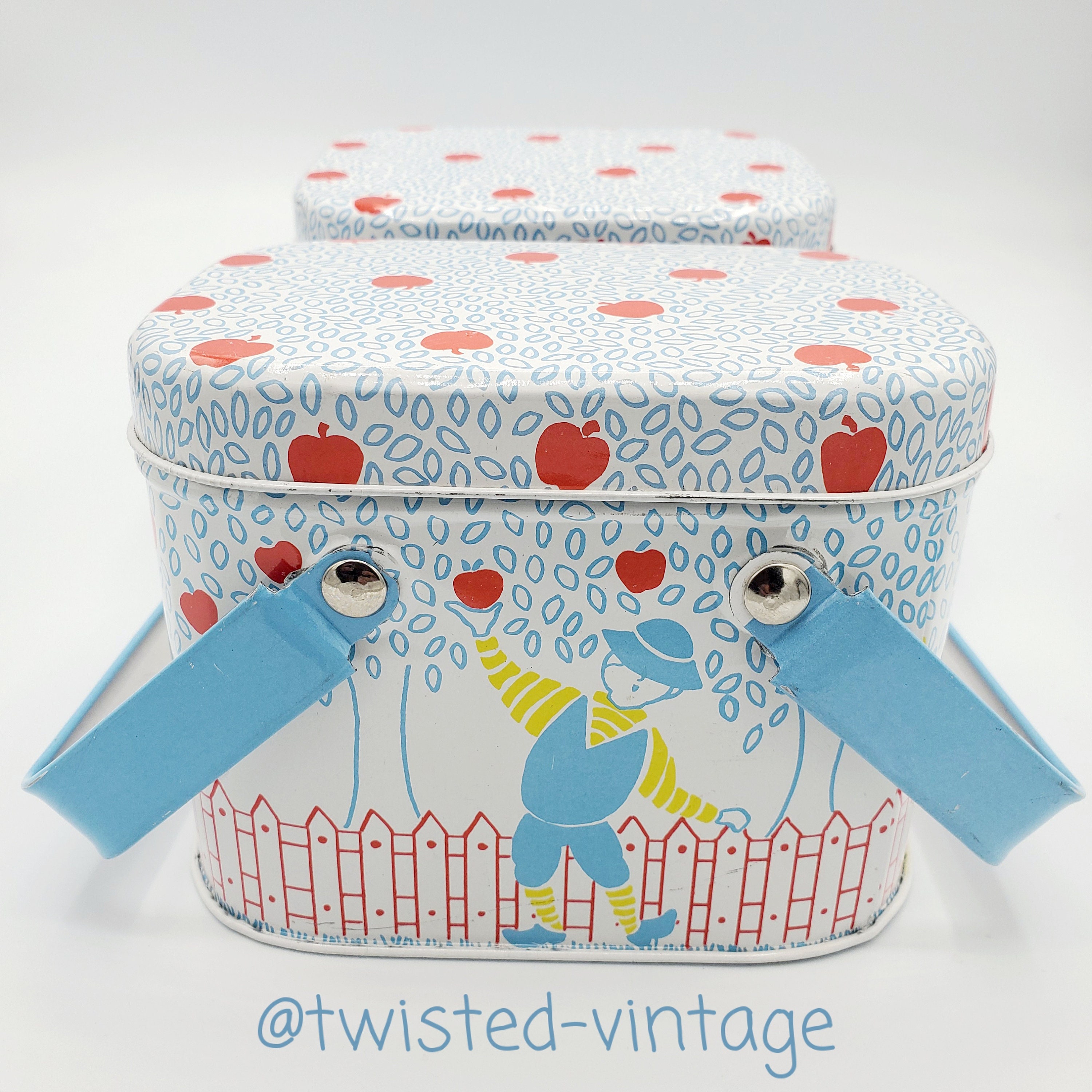 Vintage 1987 TBC the Tin Box Company of America Apple Orchard Basket