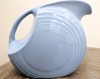 Vintage Fiestaware Fiesta Periwinkle Powder Blue Art Deco Style Pitcher