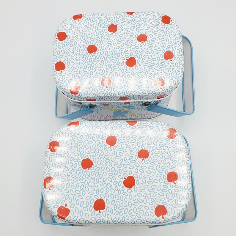 Vintage 1987 TBC the Tin Box Company of America Apple Orchard Basket