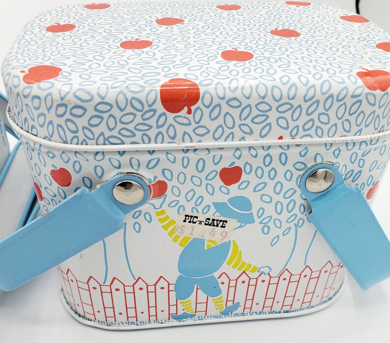 Vintage 1987 TBC the Tin Box Company of America Apple Orchard Basket