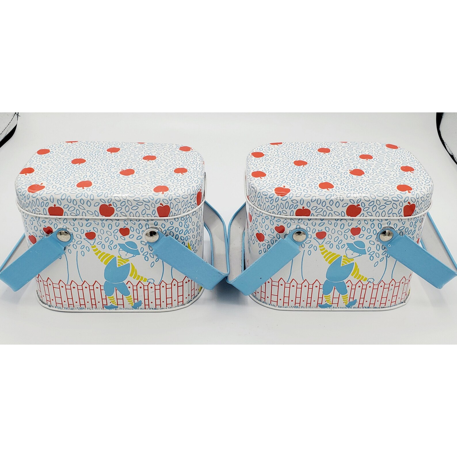 Vintage 1987 TBC the Tin Box Company of America Apple Orchard Basket